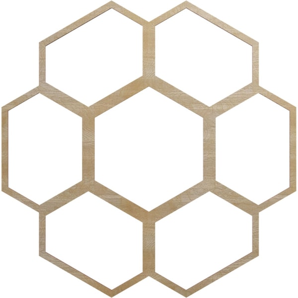 Ekena Millwork Florin Wood Fretwork Pierced Ceiling Medallion, Birch, 28"OD x 9 7/8"ID x 3/8"T CMWP28X28X0375FOBI - main